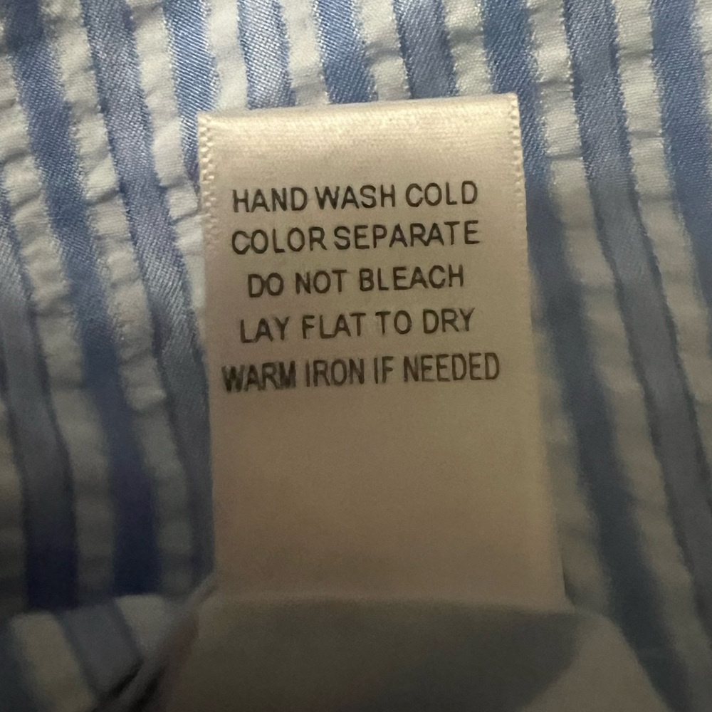 Landry Kate / GILLI Monroe Mini Dress Blue & White Striped Side Bow Ties Large - Picture 12 of 16